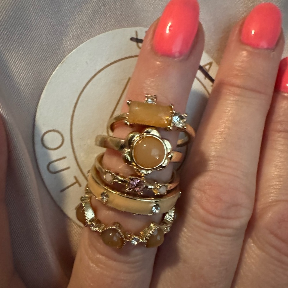 NWT Urban Outfitters Set of 5 Fashion Jewelry Rings